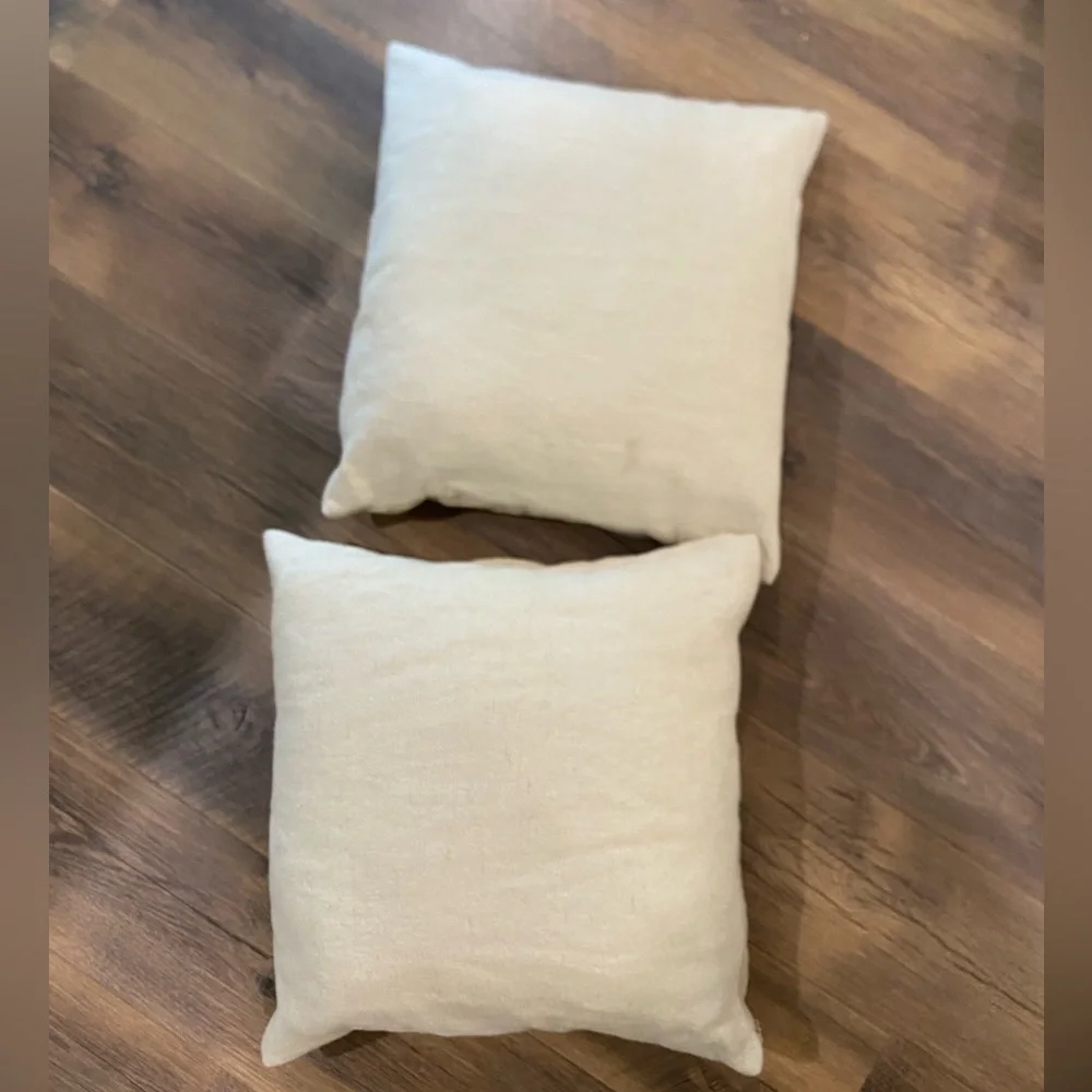 Pottery Barn || Linen Blend Magnolia Flower Pillow Covers 20